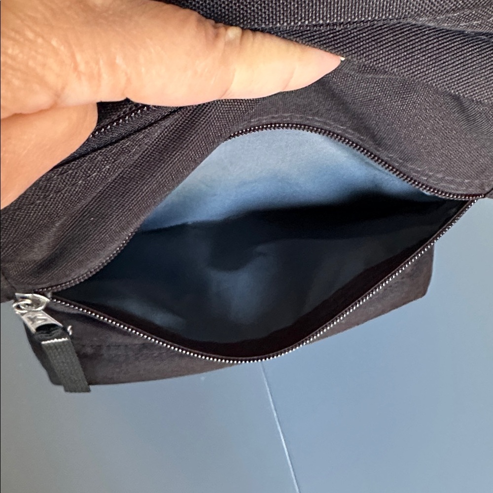 Jansport Black Backpack with Navy Logo Patch - Picture 10 of 15